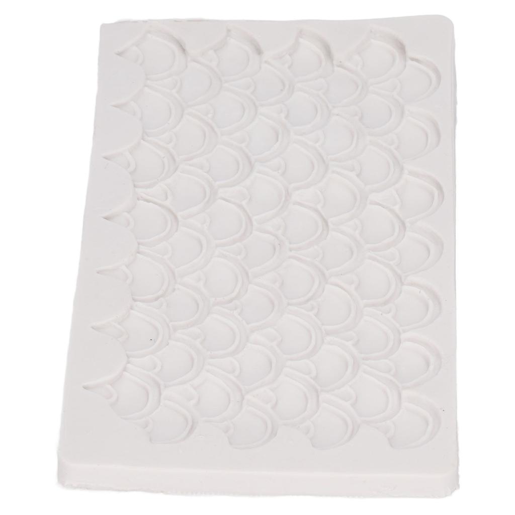 DIY Silicone Cake Fondant Molds Fish Scale Fondant Texture Mat for Chocolate Cupcake Wedding Cake