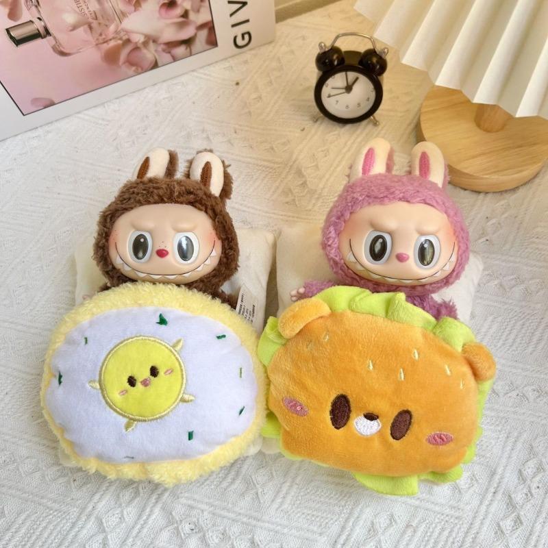 (ohne Puppe) für 17 cm Labubu niedliches und bequemes Babybett Zuhause warm niedliche Babyaccessoires Puppendecke Kissen Schlafsack Set