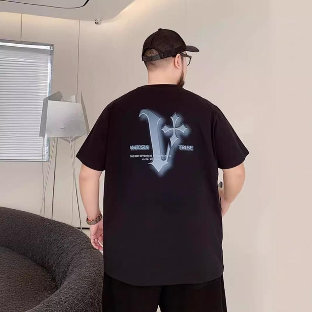 Alphabet Trend Printed Breathable Moisture Transferring Men's Loose Fit T-Shirt - Wrinkle Resistant Casual Sports Short Sleeve Shirt