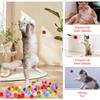 Haustierspielzeug, Interaktives Katzenspielzeug-Set, 80 Stück Glitzer-Pompoms Katzenballspielzeug mit 1 Abschussvorrichtung, Sichere weiche Katzenspielzeugbälle zum Apportieren, Trainieren, Spielen