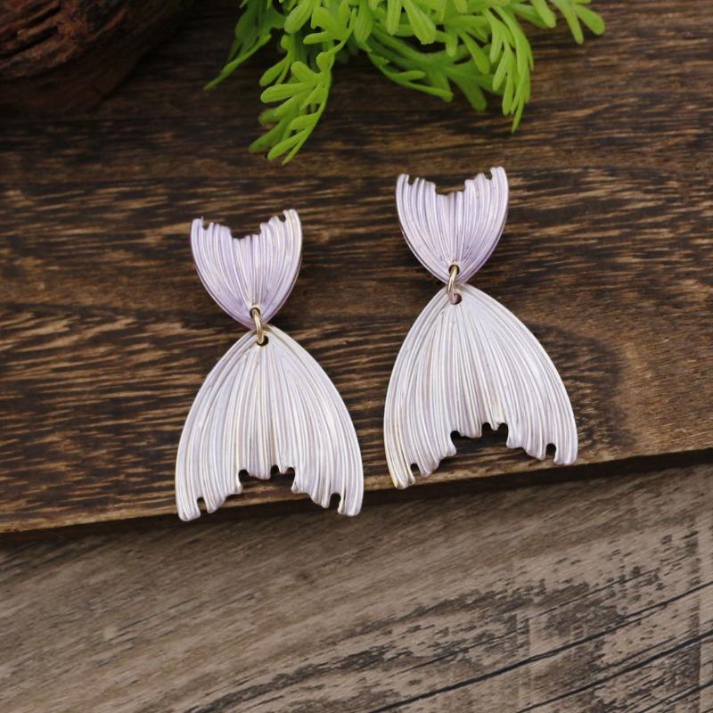 New Enamel Geometric Flower Stud Earrings Women's Fashion Simple Irregular Flower Summer Versatile Earrings