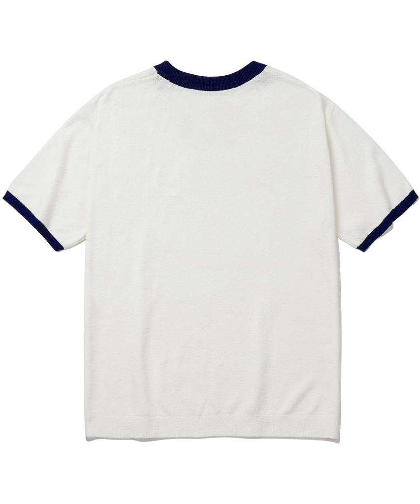 GRAYBLVD Aras Ringer Knit Short Sleeve Gkbst33 (Navy)