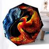 1pc Blue Dragon Phoenix Yin Yang Umbrella with Plastic Handle,Suitable for All Seasons Home Travel Outdoor UmbrellaB1852