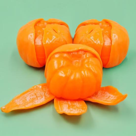 Stress Relief Peeling Orange Toy Slow Rising Orange Squeeze Stress Ball Anti-anxiety Simulation Fruit Sensory Fidget Toy