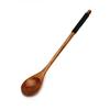 4Pcs Tea Coffee Spoons Long Wooden Spoon Teaspoon Drink Coffee Stirrer Mixing Spoon Small Honey Dessert Tea Spoon Wood Tableware