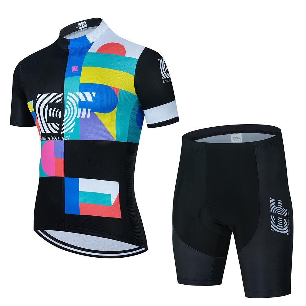 2026 Summer Men's Cycling Sweatshirt Short Sleeve Sports Bike Road Riding Suit Jacket Shorts