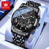 OLEVS Merk Horloge Trendy Mode Waterdicht Lichtgevend Kwarts Herenhorloge 2892