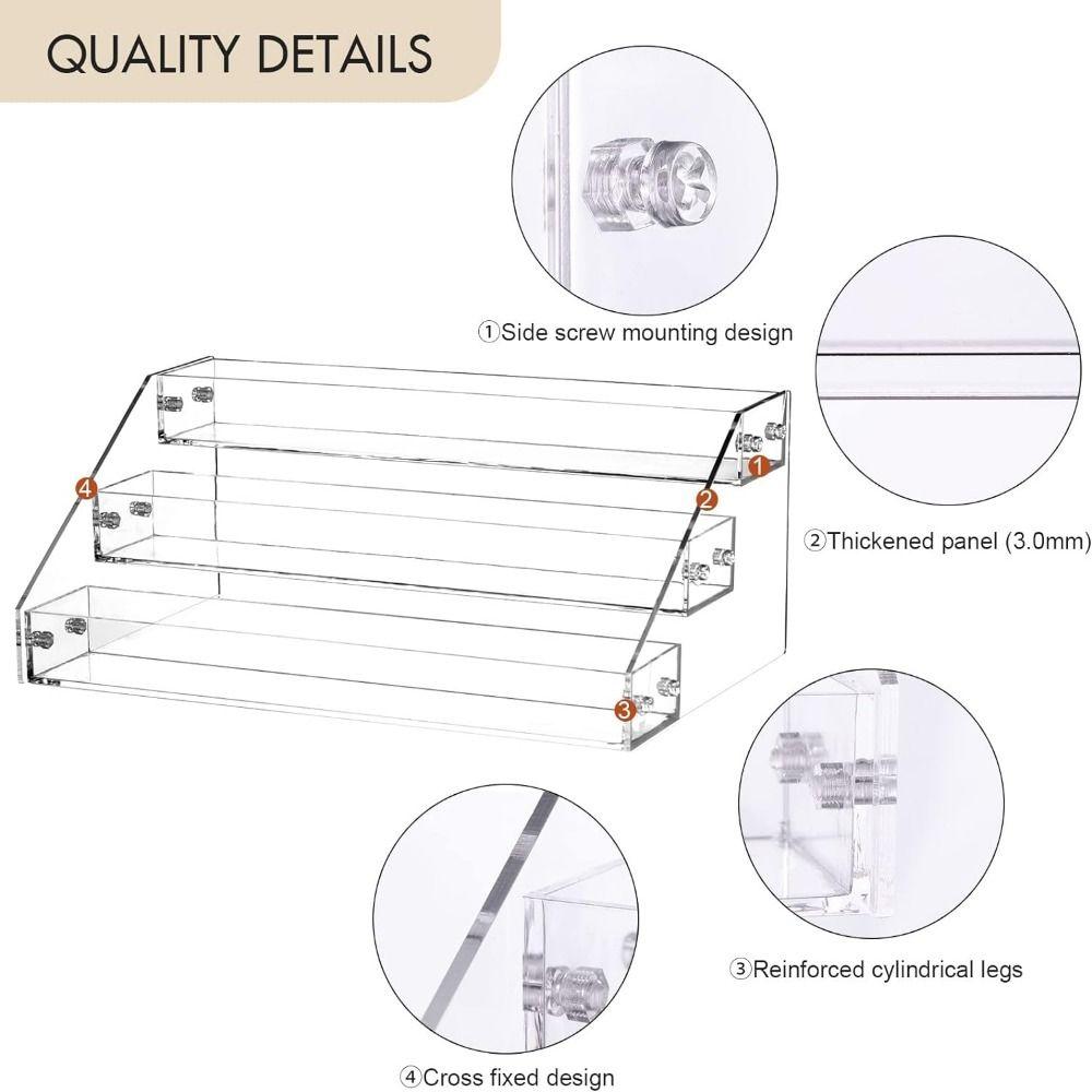 3/4/5 Tier Desktop Display  Risers Stand Plastic Perfume Skincare Organizers  Nail Polish Display