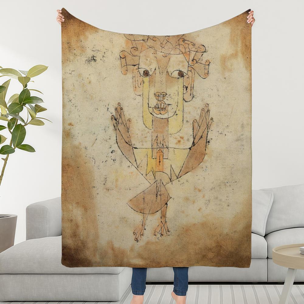 Blanket Throw Swiss P-PaulS-ES Super Cosy German Plush Living Artist Room K-Klee Sofa Couch Childish Birthday Gifts