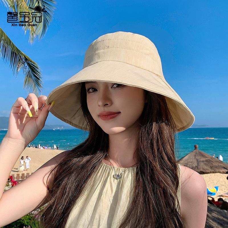 Women S Summer Large Brim Sun Hat Korean Style Fashion Fisherman Hat