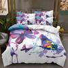 Colorful Butterfly Bedding Set Sparkling 3D Duvet Cover DE/AU/EU Full Size Luxury Women's Quilt Cover  Gift