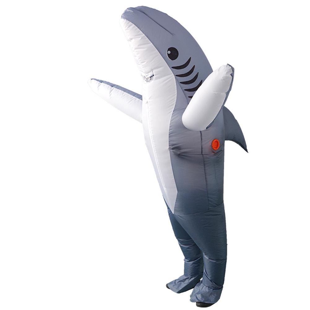 Oppusteligt Kostume Tegneserie Dukke Tøj til Ferie Cosplay Karneval Fest Passer 160 190cm Højde Grå