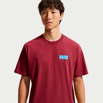 Nike Sportswear T Shirts Men s Team Dark Red Crew Neck Moderate S