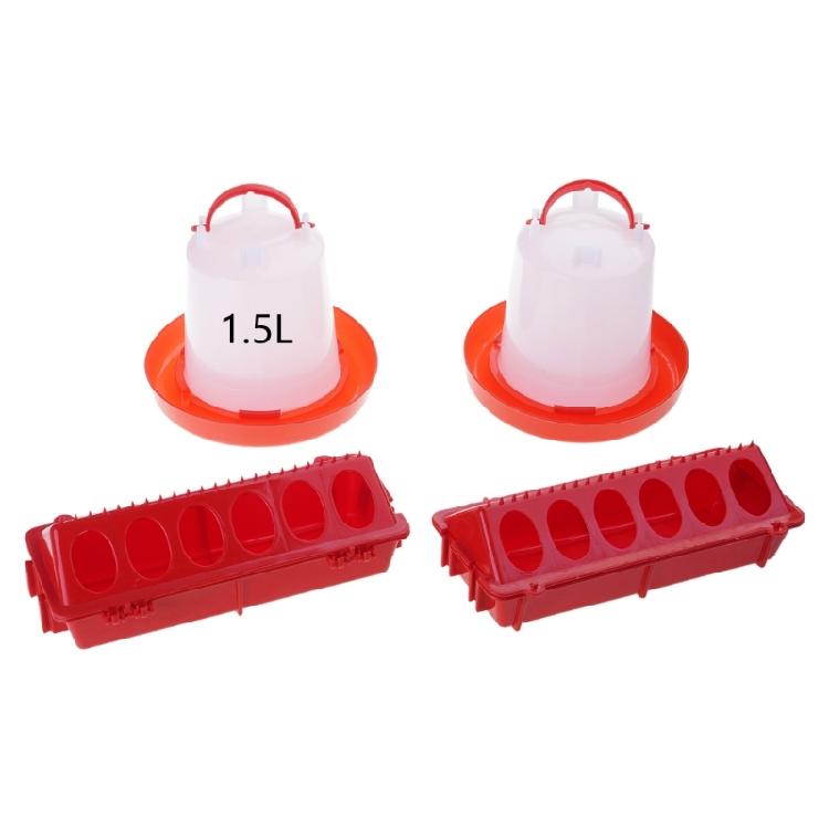 4Pack Chick Feeders With 2 Automatic Waterers Spill Proof Design 4 Feeders For Small Bird Quail Ducks Coops Accessories