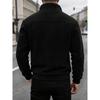 Men's Double-Sided Fleece Half-Zip Turn-Down Collar Casual Sweatshirt Jacket.