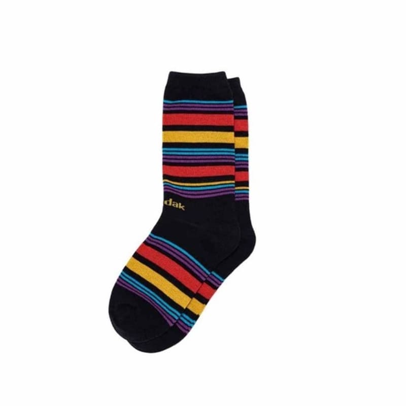 KODAK Apparel Multicolor Striped Socks BLACK