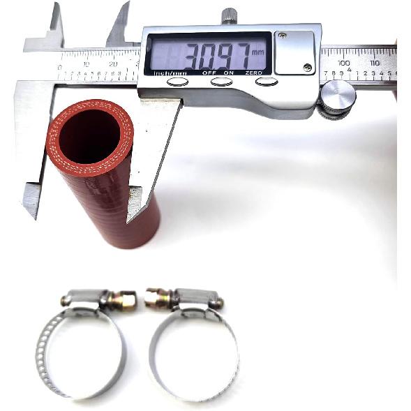 Hconcet 3286499 Red Turbo Oil Drain Hose And 2 Clamps Compatible with Dodge Cummins 4BT, 6BT and 6CT models year from 1989-2006
