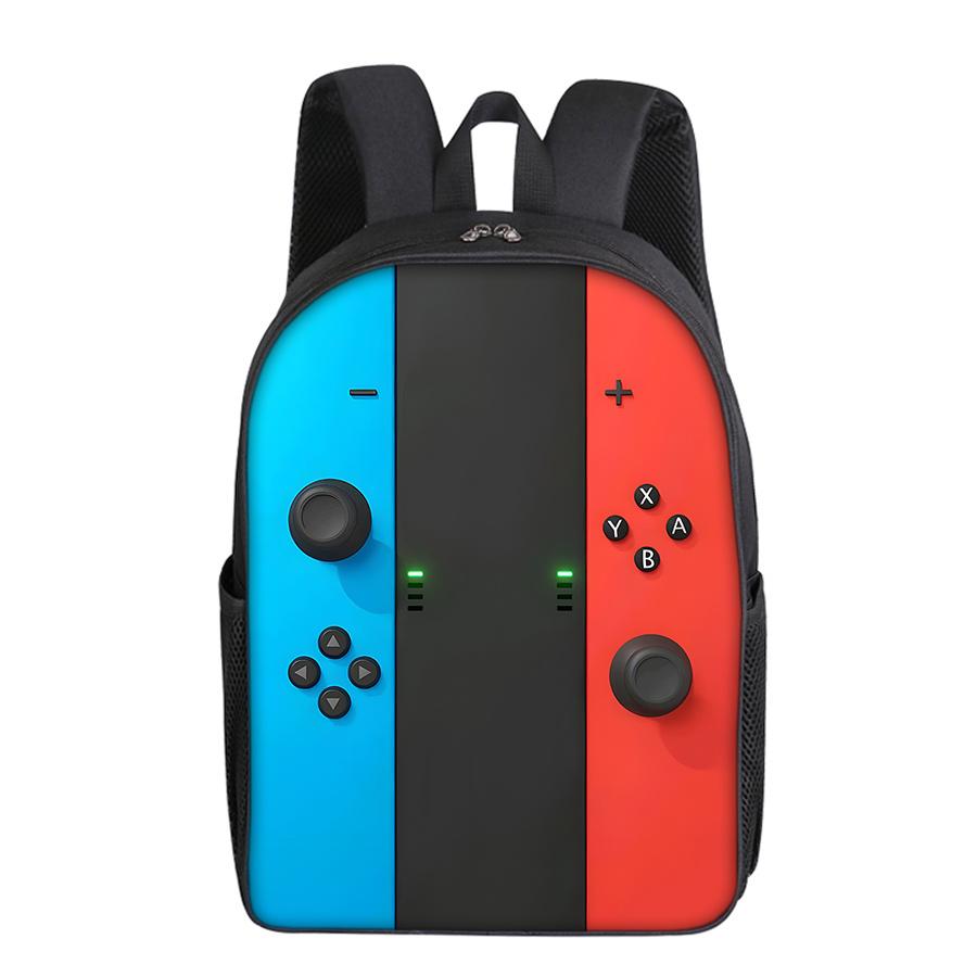 Eenvoudige Stijl Game Console Patroon Enkele Laag Rugzak Voor Jongens/Meisjes Kinderen Beste Cadeaus 2D Platte Cartoon Tieners Schooltassen