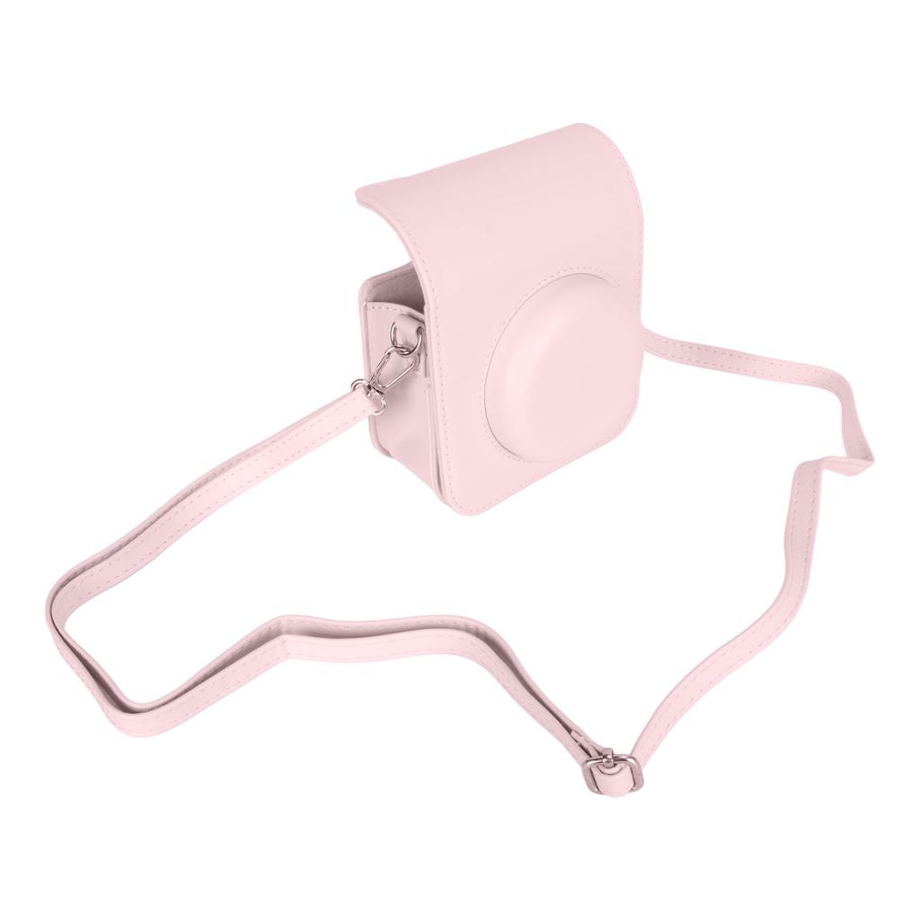 Camera Case PU Leather Protective Camera Cover Bag with Adjustable Shoulder Strap for Fuji Instax Mini 12