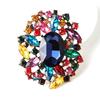 SKEDS Creative Luxury Crystal Flower Brooch Jewelry For Women Elegant Rhinestone Exquisite Corsage Badges Classic Brooches Pins