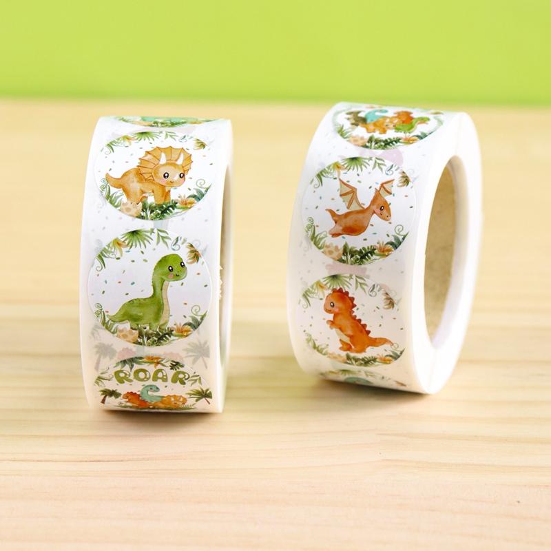 500pcs Dinosaur Candy Bags Box Stickers Happy Birthday party Decorations Kids Girl Baby Shower Dinosaur Birthday Party Supplies