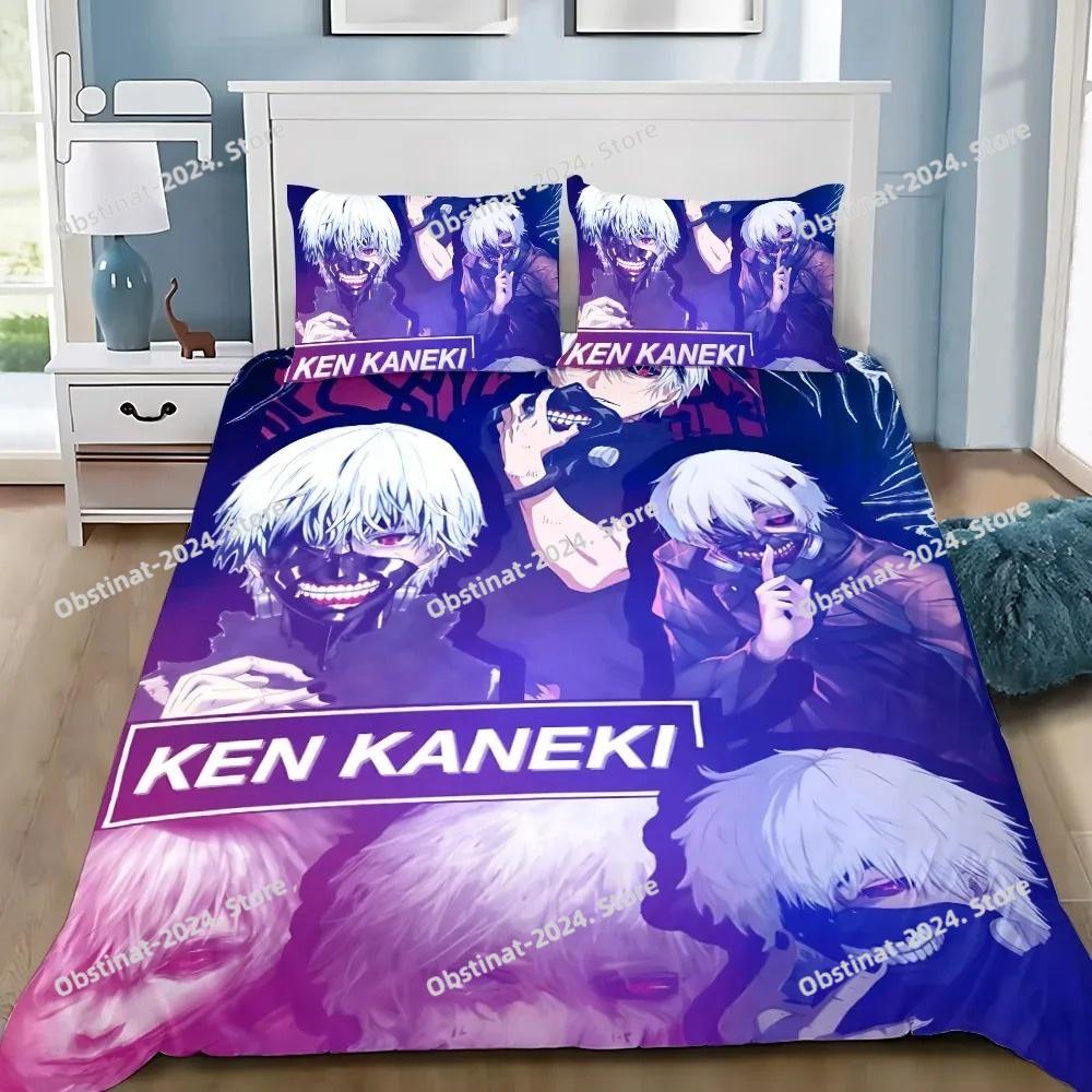 Anime Duvet Pillowcase Bedding Set Adult Boy Girl T-Tokyo G-Ghoul Bedroom Decoration Children Single Double Large Size Gift