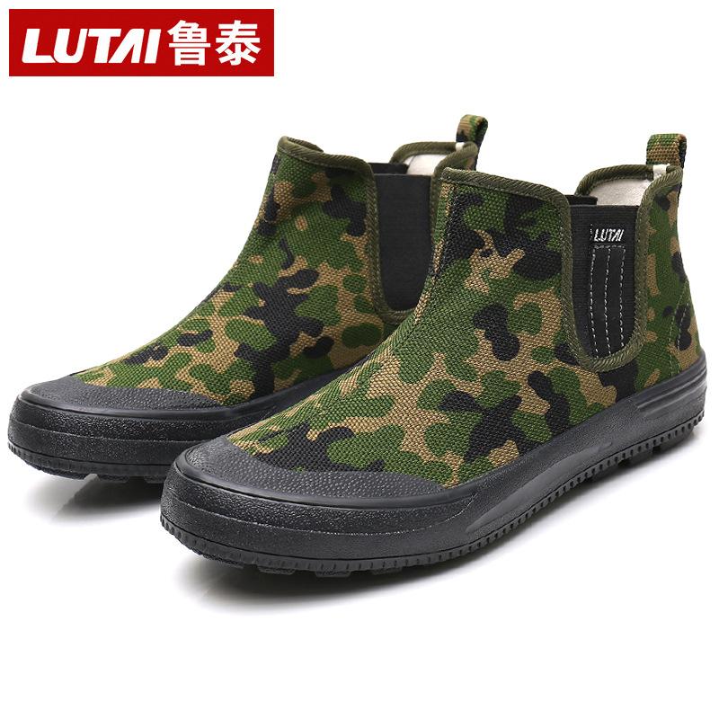 Autumn labor insurance shoes construction site shoes labor shoes liberation shoes military shoes lightweight wear-resistant high-top thickened oak