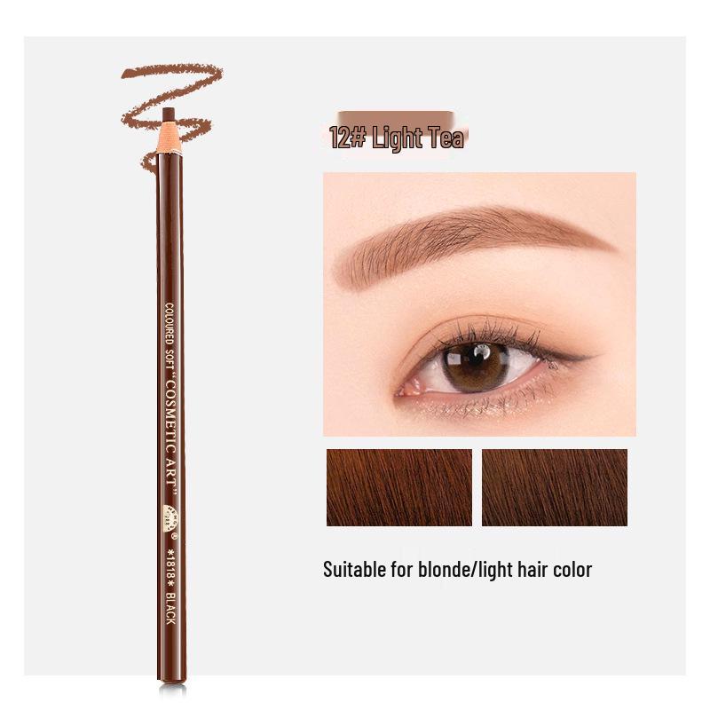 Genuine 1818 Waterproof Wooden Eyebrow Pencil - Non-Smudge, Hard Core, Makeup Artist Special.