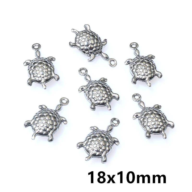 20pcs Stainless Steel Animal Charms Fish Turtle Bee Bear Pendants Crafts for Necklace Bracelet Earrings DIY Jewelry Accessories