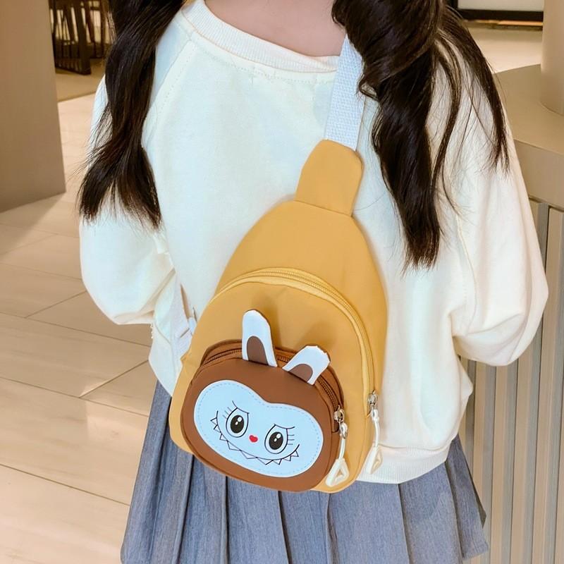 Printed Solid Color Shoulder Crossbody Chest Bag Children Gift Outdoor