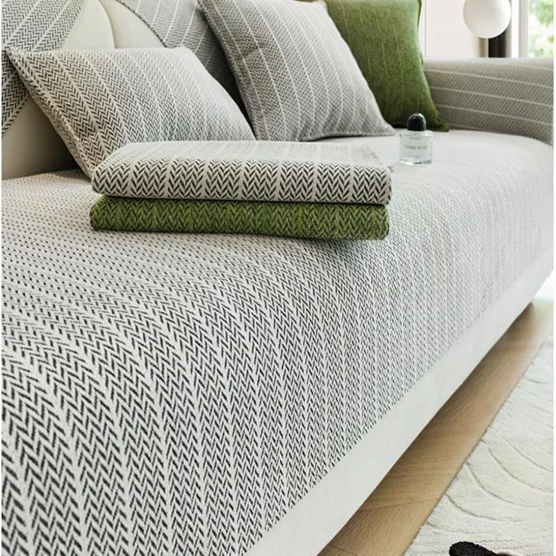 1PC Chenille Sofa Cover Four Seasons Universal Solid Color Couch Coushion Non-slip Pet Dog Cat Sofa Slipcover Living Room Home