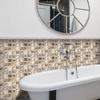10pcs 3D Self Adhesive Wallpaper Waterproof Wall Decals Retro Crystal Tile Wall Sticker  Bathroom