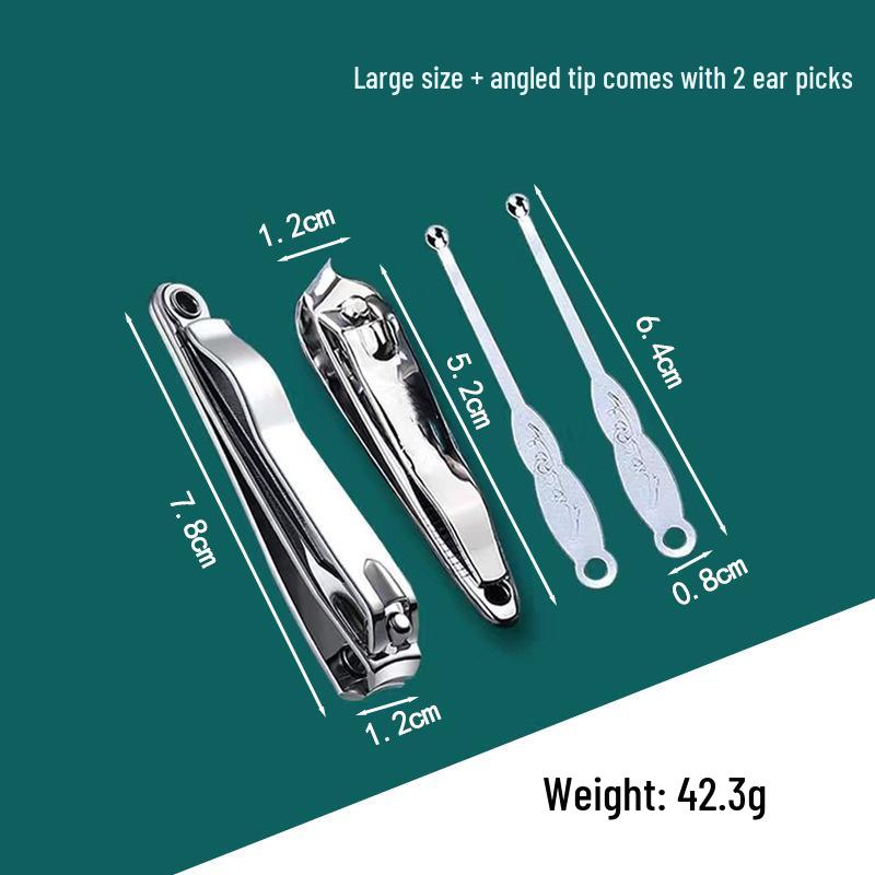 Nail Clippers Set: Small & Large with File - Manicure Tools