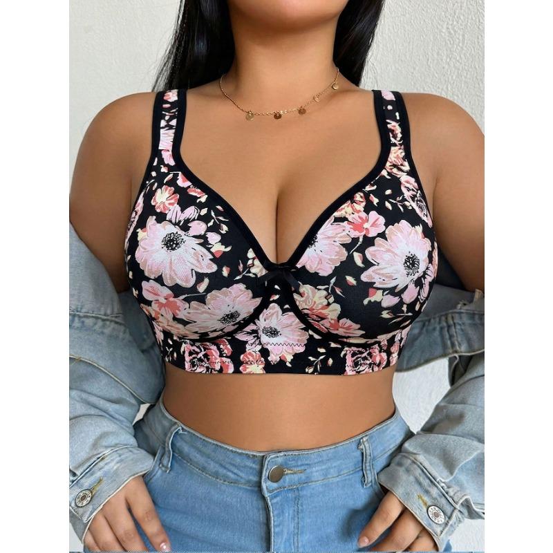 Elegant Plus Size Gather Adjustable Anti Sagging Side Fat Reduction Bra For Women