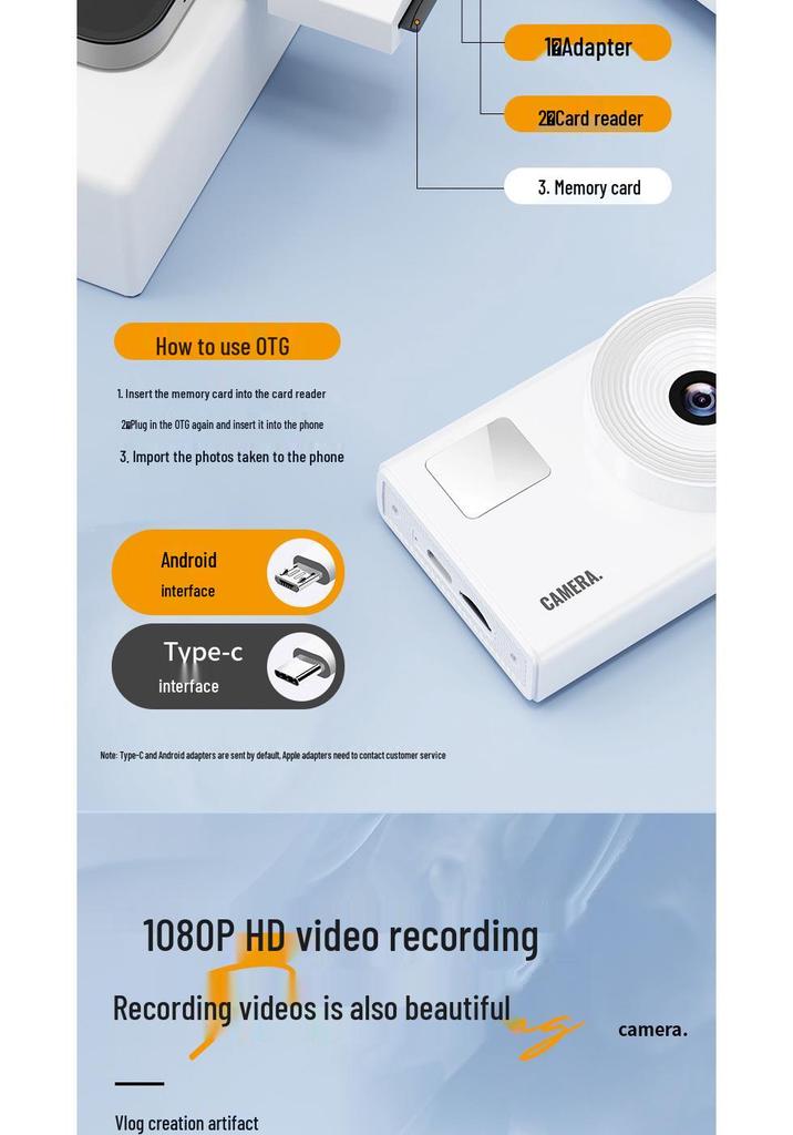 Compact HD Digital Camera with Long Battery Life - Ideal for Students and Home Use