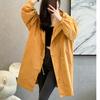 Autumn Ladies' Loose Windbreaker Coat Long Hooded Jacket