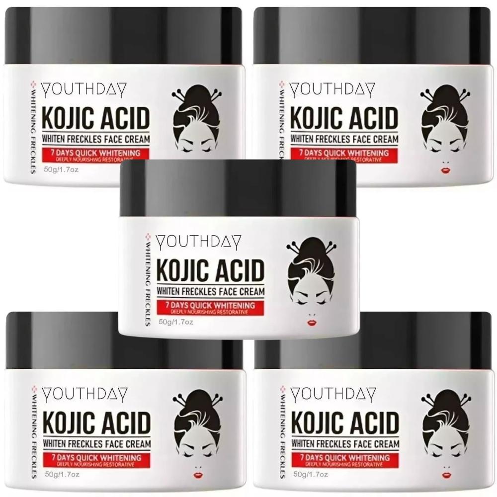 Kojic Acid Cream 50 ml (Pack of 5) | Instant Wrinkle Cream Eye Firming Anti-Aging Lifting Moisturizing Cream | For All Skin Types