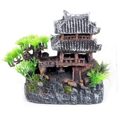 Simulation Decoration Fish Tank Ornament Ornament Resin Aquarium Ornament Fish Tank Landscape House Model Aquarium Ornament