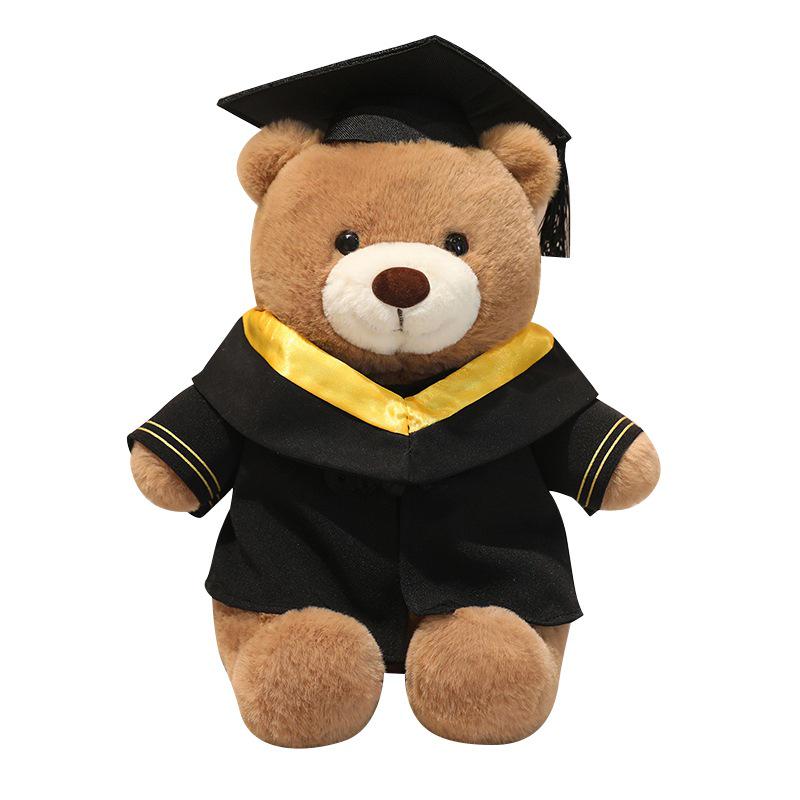 Dr. Bear Graduation Plush Toy - Teddy Bear Gift for Students from Primary To High School