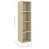 TV Wall Cabinets Set of 2 Sonoma Oak Wood Based Material