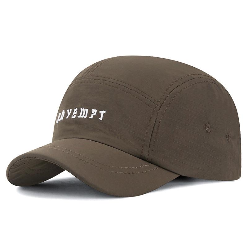 Men'S Short-Brim Baseball Cap - Lightweight Breathable Quick-Dry Polyester Street Style Non-Stretch Fabric Hand Washable Casual