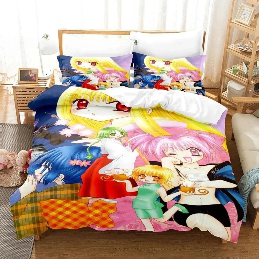 3D-Druck Anime Kawaii Girls Tokyo Mew Mew Bettwäsche-Set Einzelbett Twin Full Queen King Size Bettset Erwachsene Kinder Schlafzimmer Bettbezug-Sets