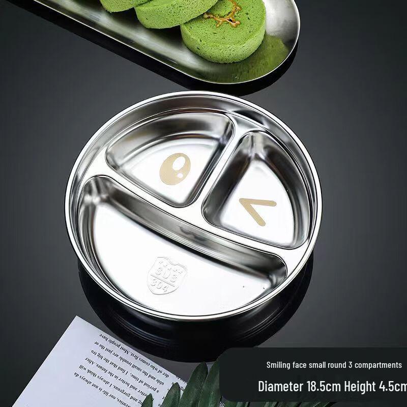 

Sweet Elegant 2-Pack Stainless Steel 3-Compartment Meal Plate