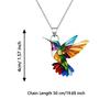1PC Hummingbird Acrylic Colorful Bird Shape Fashion Necklace for Women Girls Neck Charms Spring Summer Jewelry  Party Gifts