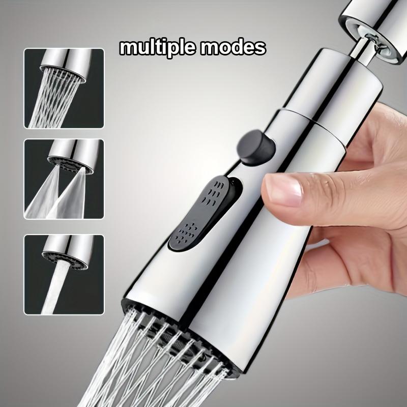 1PC Kitchen Double Knife Scraping Faucet Extender Universal Connector Shower, Vegetable Basin Universal Sleeve Universal Anti-splash Water