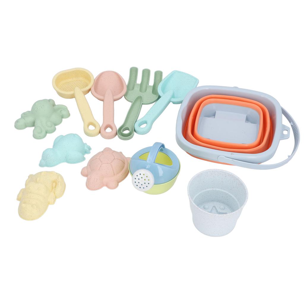 Beach Toys Set Collapsible Sand Bucket and Shovels Set Interactive Kids Sand Toys for Beach Party   Activities