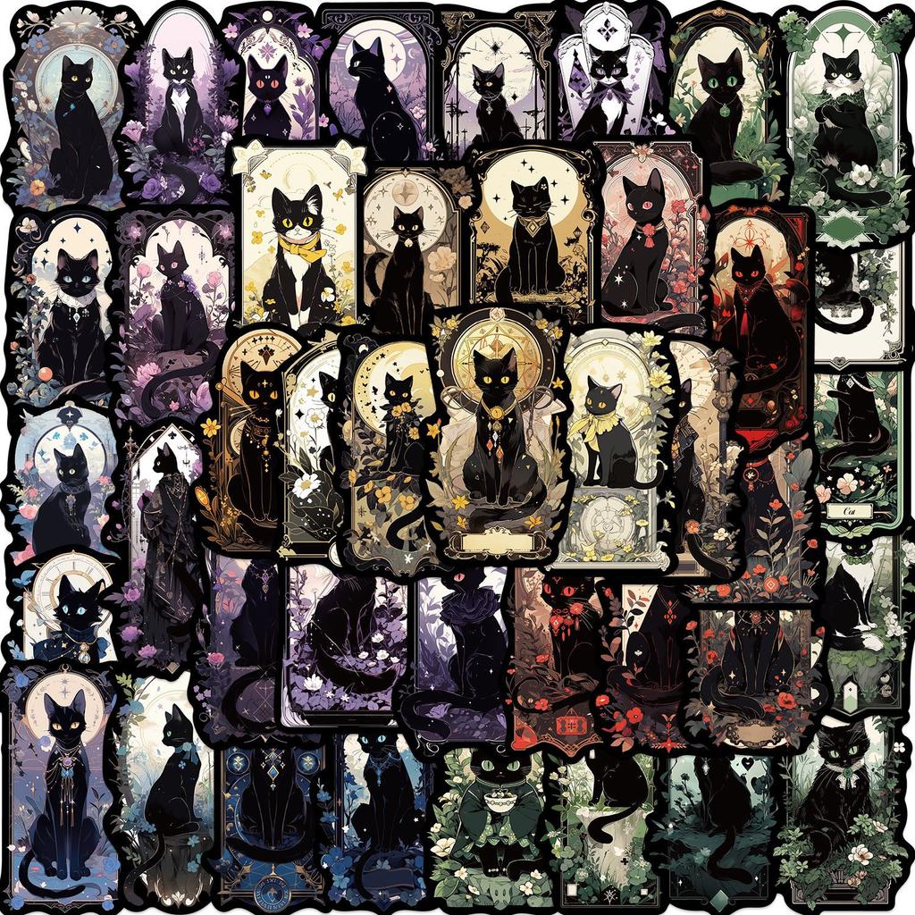 50 Pictures of Meow's Secret Realm Graffiti Stickers Guitar Laptop Suitcase DIY Waterproof Stickers