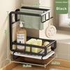 Kitchen Dishcloth Storage Rack Rag Holder Dish Brush Drying Hanger with Removable Drain Pan Dishwashing Cloth Sink Drain Rack
