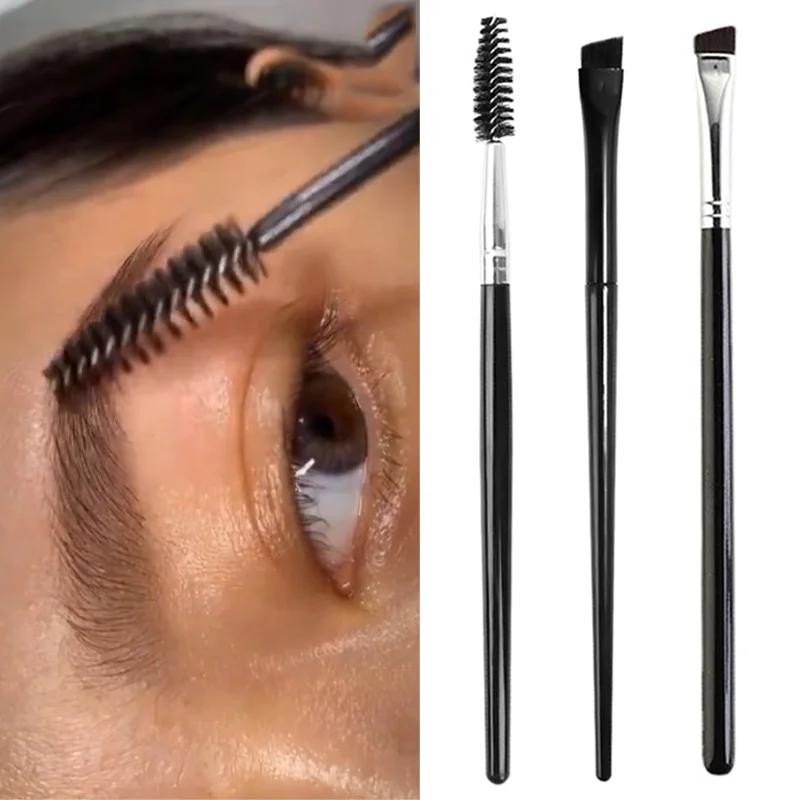 1/3pcs Soft Eyelash Brushes twisted Eyebrow Brush Elbow Contouring Eye Brow Eyeliner Brushes Eyes Blending Cosmetic Makeup Tool