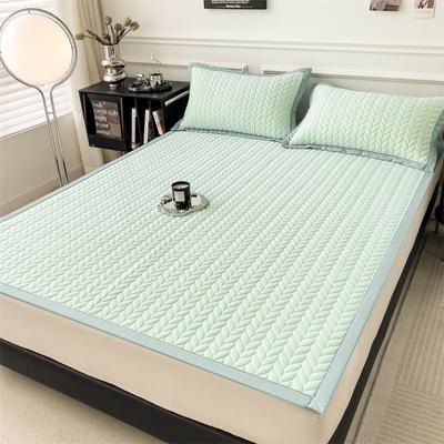 Summer New Latex Three-Piece Set of Summer Sleeping Mat Latex Fitted Sheet Fabric Cooling Mattress Viscose Fiber Mat Bedspread Home Insult Mattress
